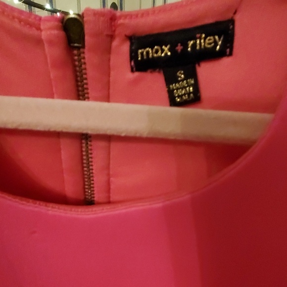 Max & Riley Girls Hot Pink Scuba Dress - Picture 3 of 7